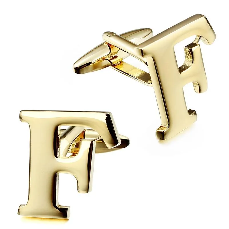 Gold-Tone Monogram Cufflinks