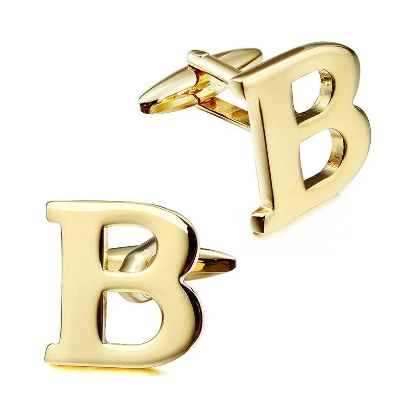 Gold-Tone Monogram Cufflinks