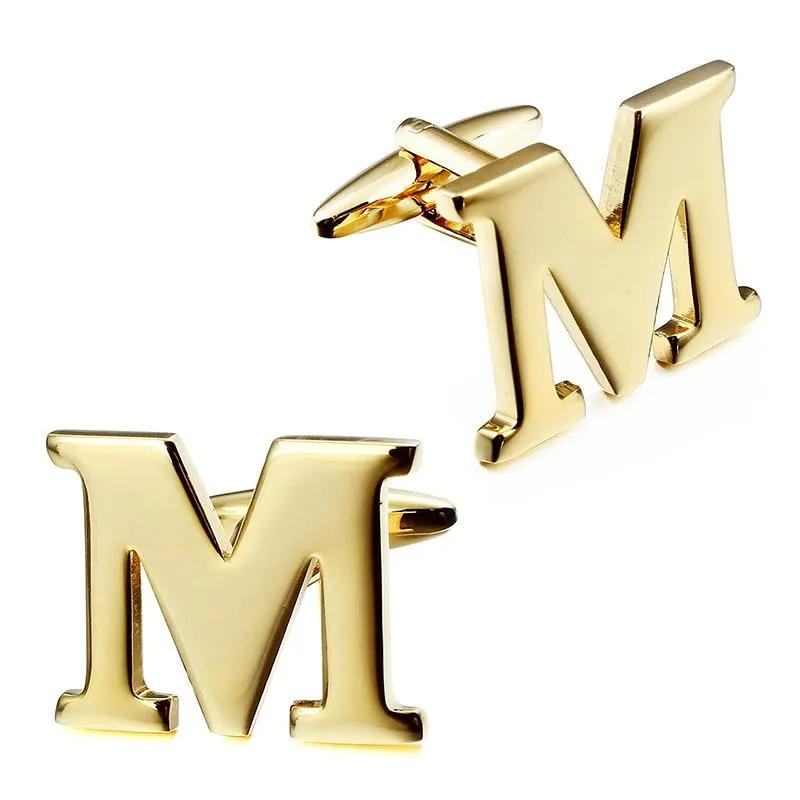 Gold-Tone Monogram Cufflinks