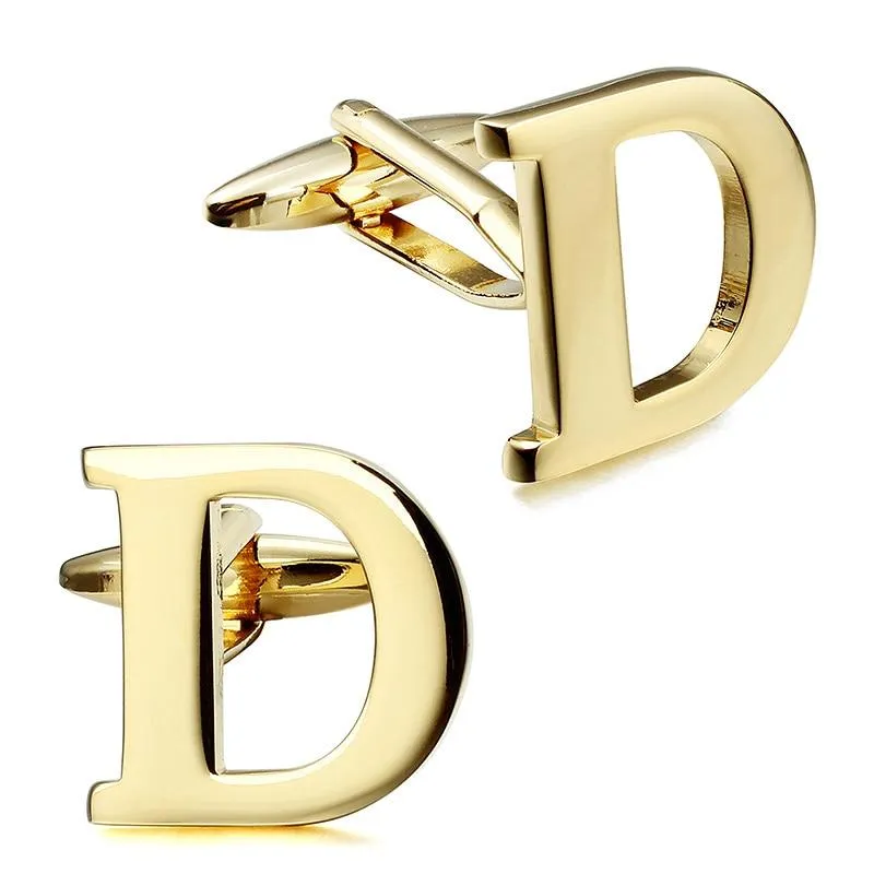 Gold-Tone Monogram Cufflinks