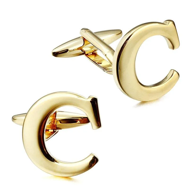 Gold-Tone Monogram Cufflinks