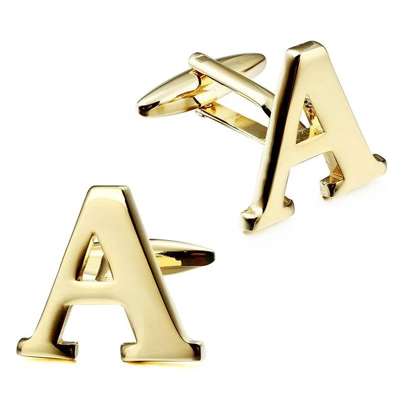 Gold-Tone Monogram Cufflinks