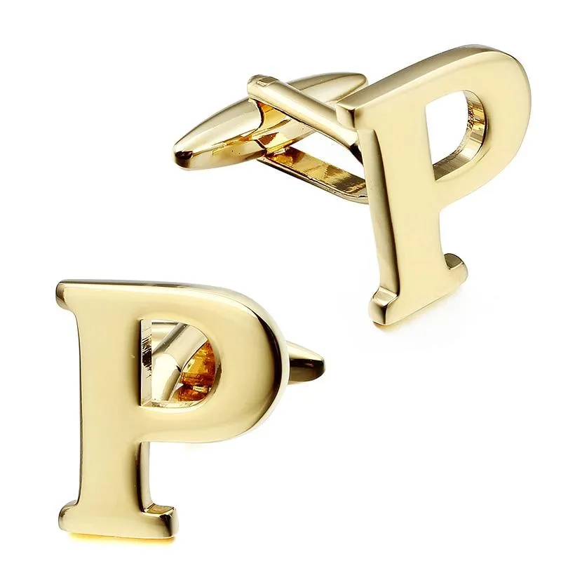 Gold-Tone Monogram Cufflinks