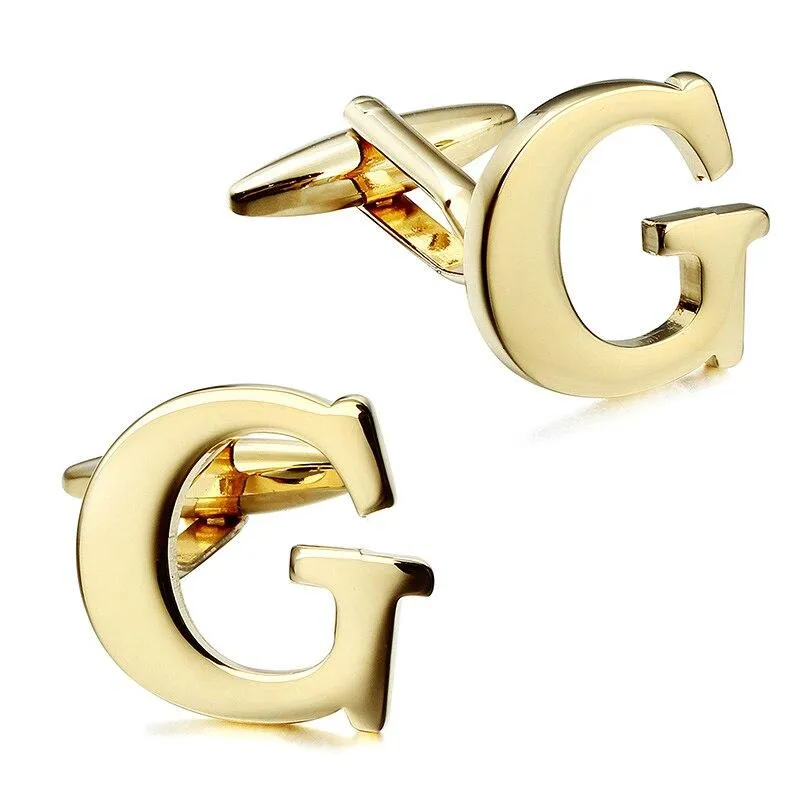 Gold-Tone Monogram Cufflinks