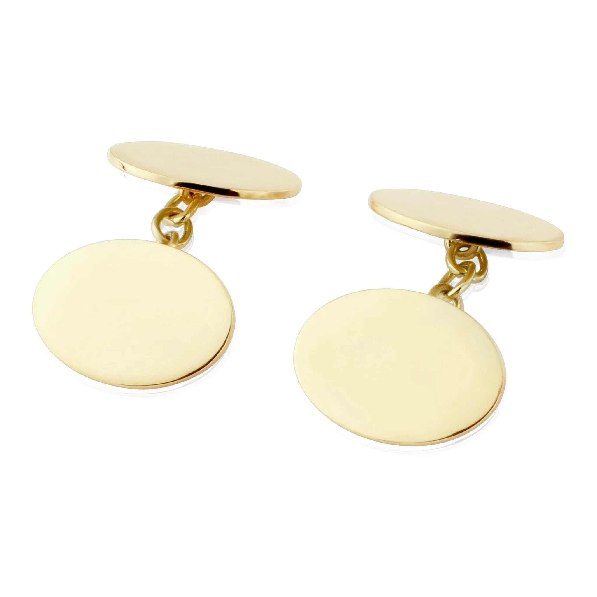 Grafton 9ct Yellow Gold Oval Cufflinks