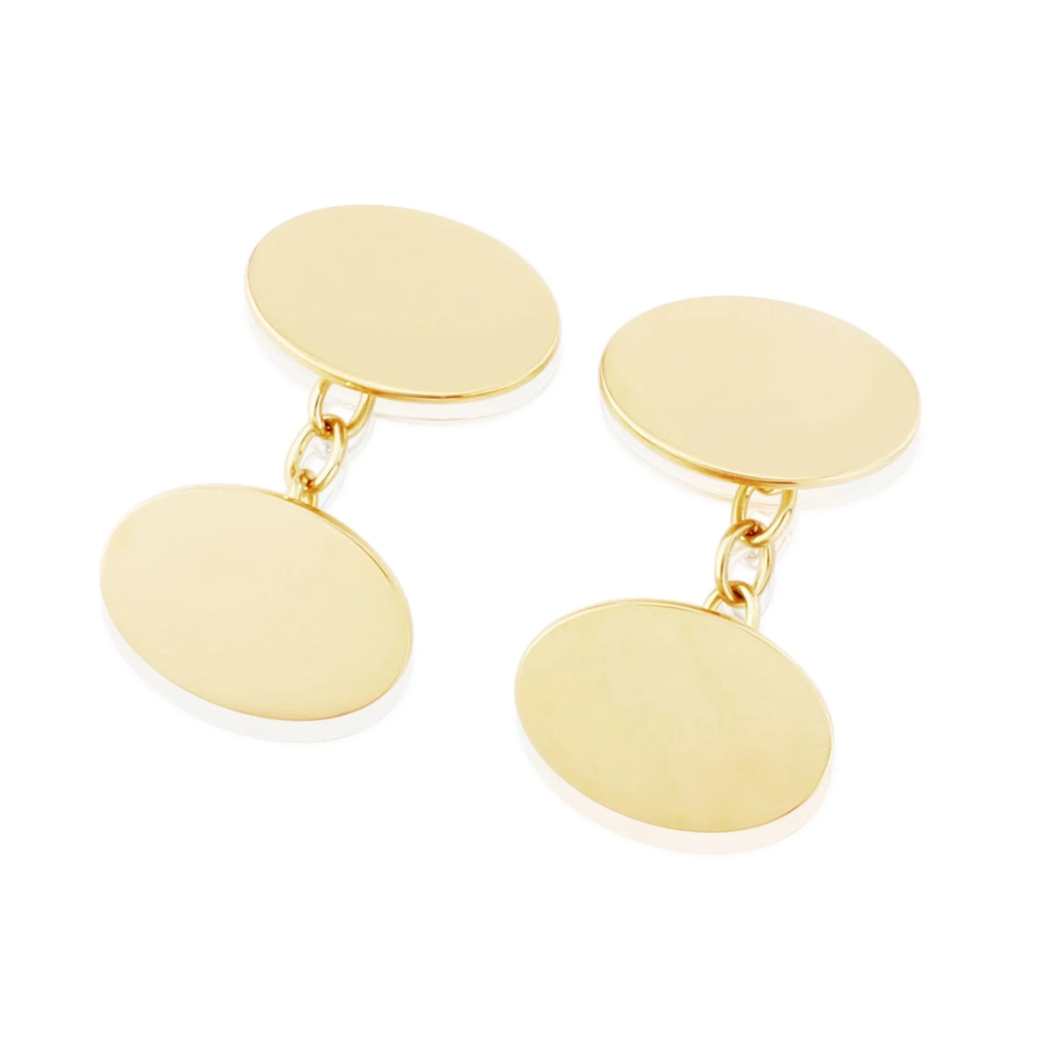 Grafton 9ct Yellow Gold Oval Cufflinks