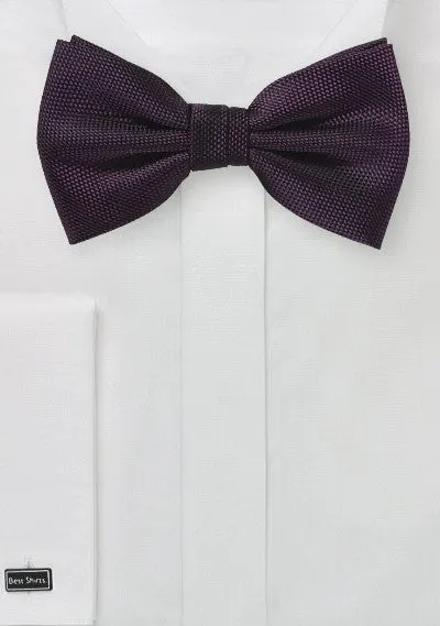 Grape Purple Herringbone Bowtie