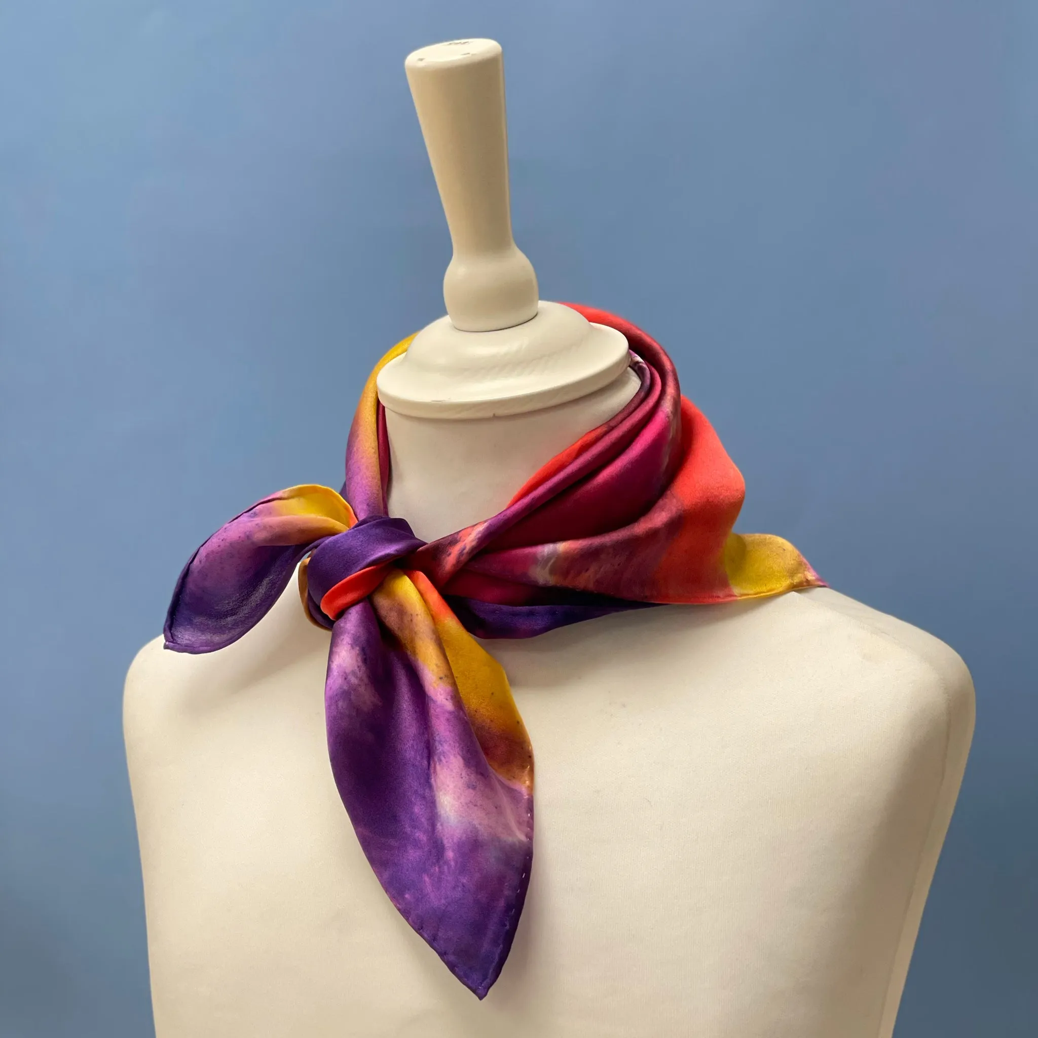 Hand dyed Silk scarf