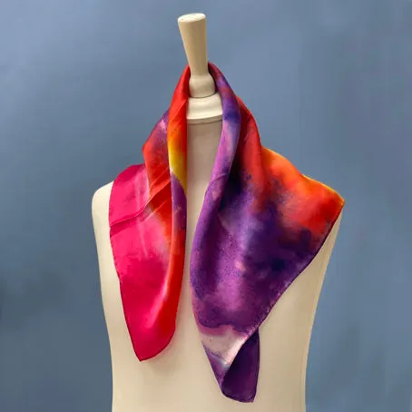 Hand dyed Silk scarf