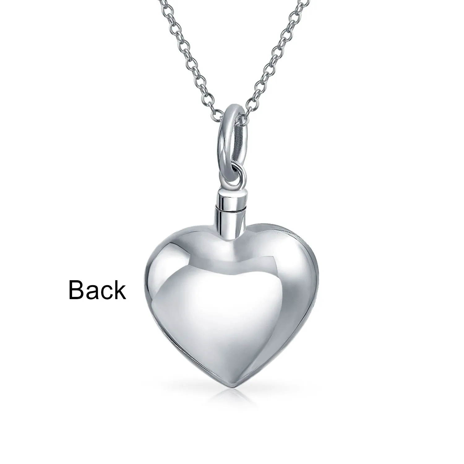 Heart Shape Locket Pendant Memorial Cremation Urn Necklace For Ashes