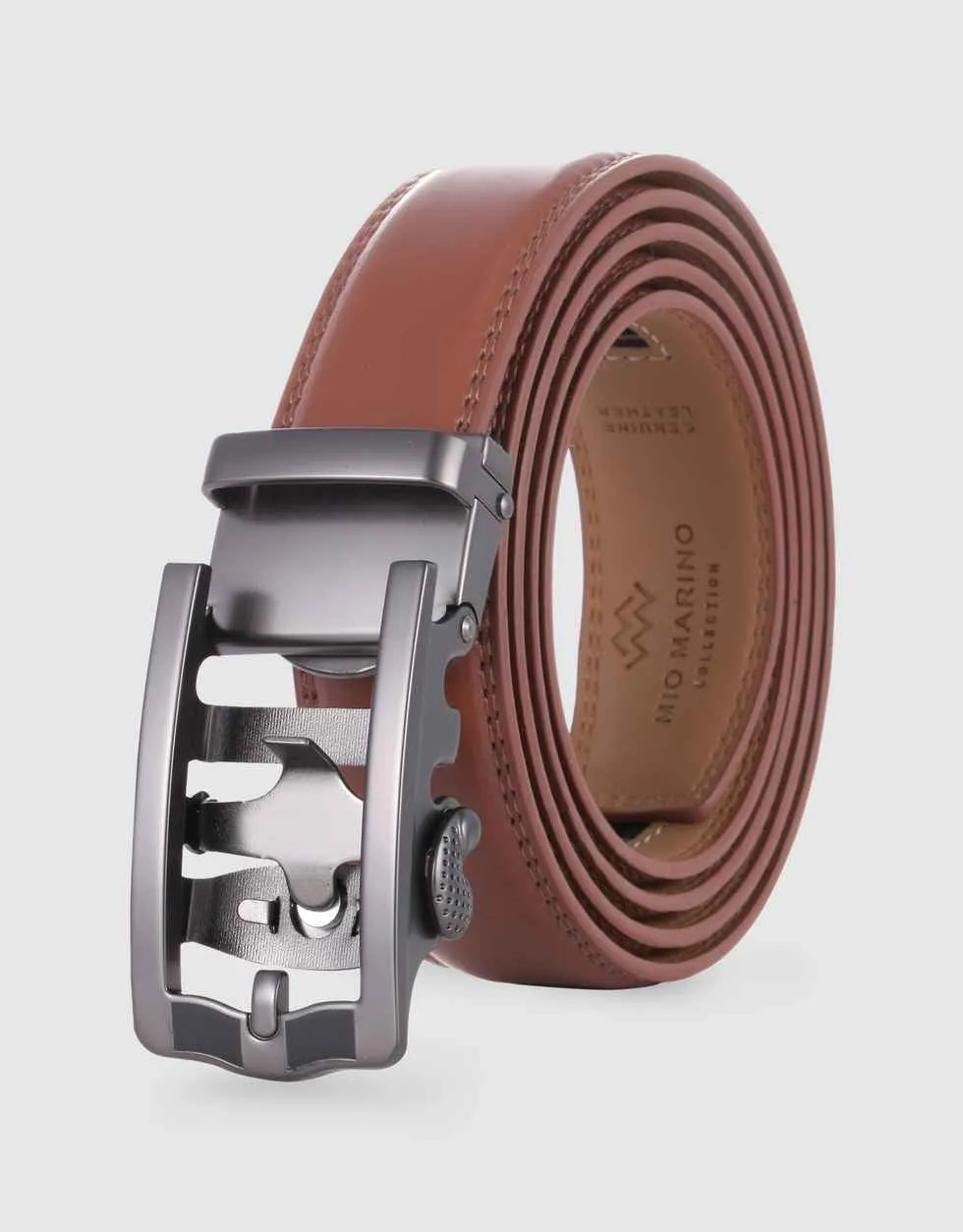 Horseshoe Leather Ratchet Belt