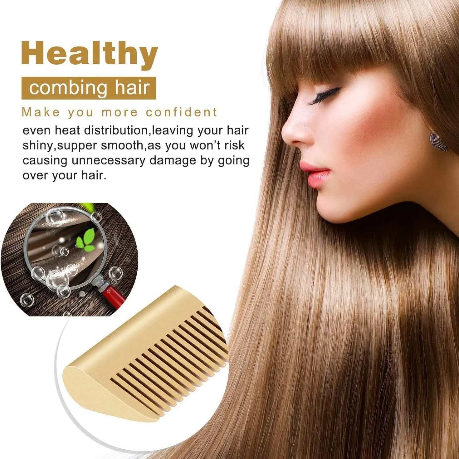 Hot Comb Hair Straightener Comb