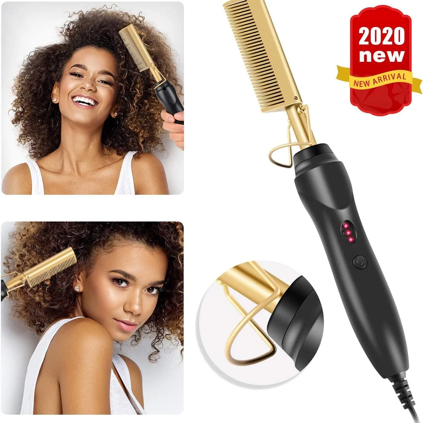 Hot Comb Hair Straightener Comb