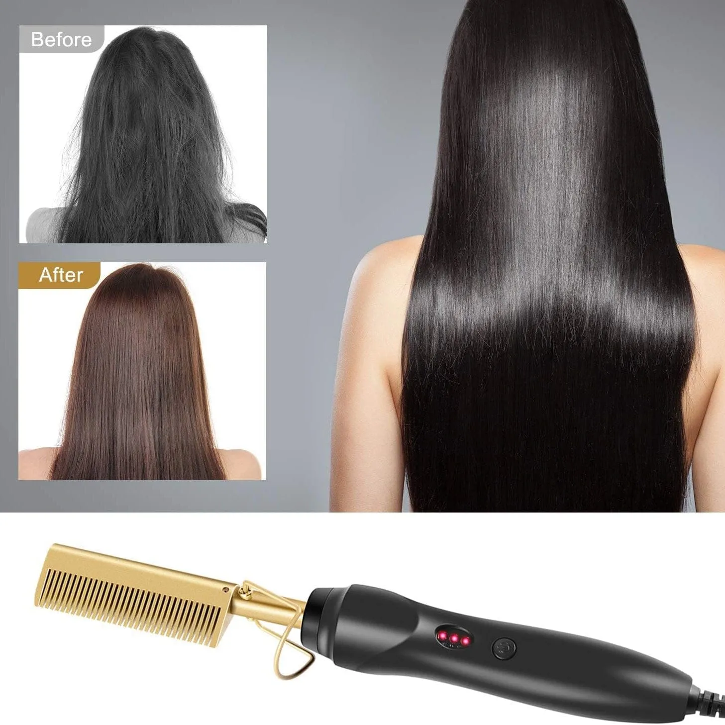 Hot Comb Hair Straightener Comb