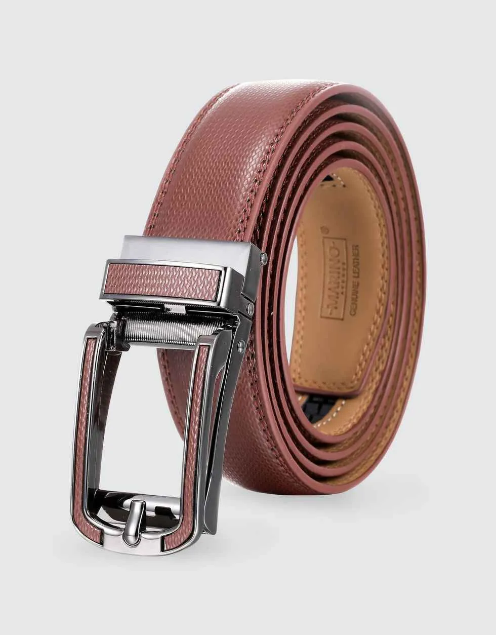 Interknit Linxx Men's Rachet Belt With Open Linxx Leather Buckle