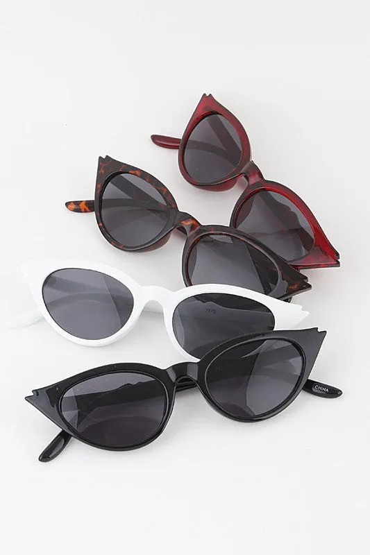 Ivy Indented Round Cateye Sunglasses