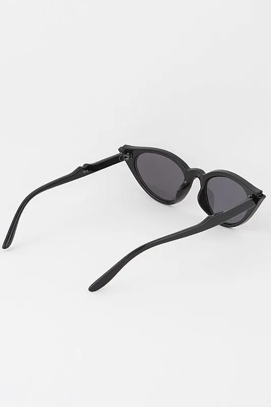 Ivy Indented Round Cateye Sunglasses