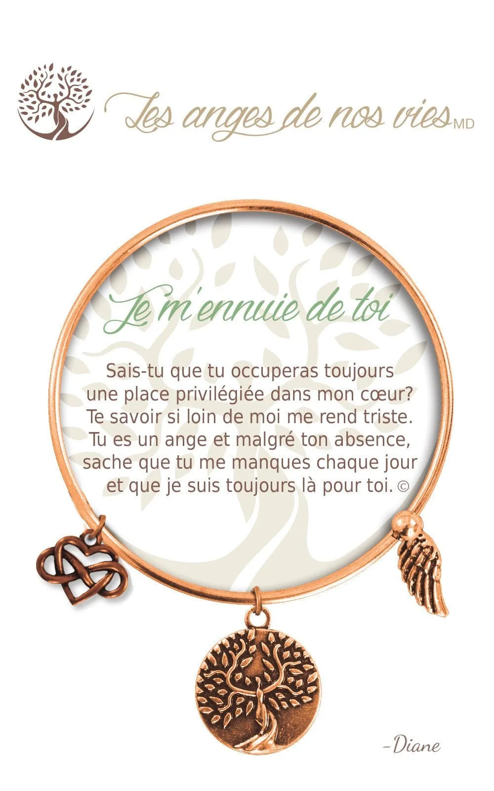 Je m'ennuie de toi: Charm Bracelet