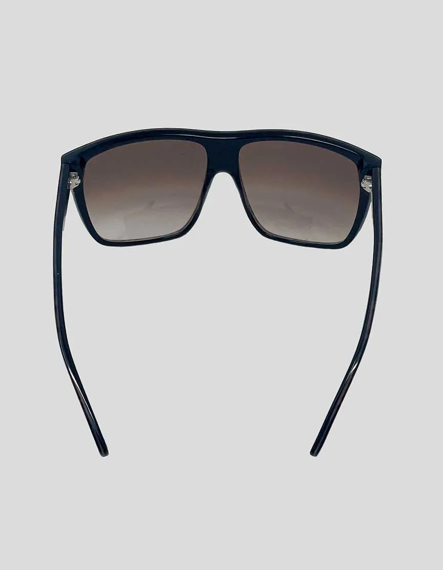 Jimmy Choo Oversized Gradient Sunglasses In Brown Acetate