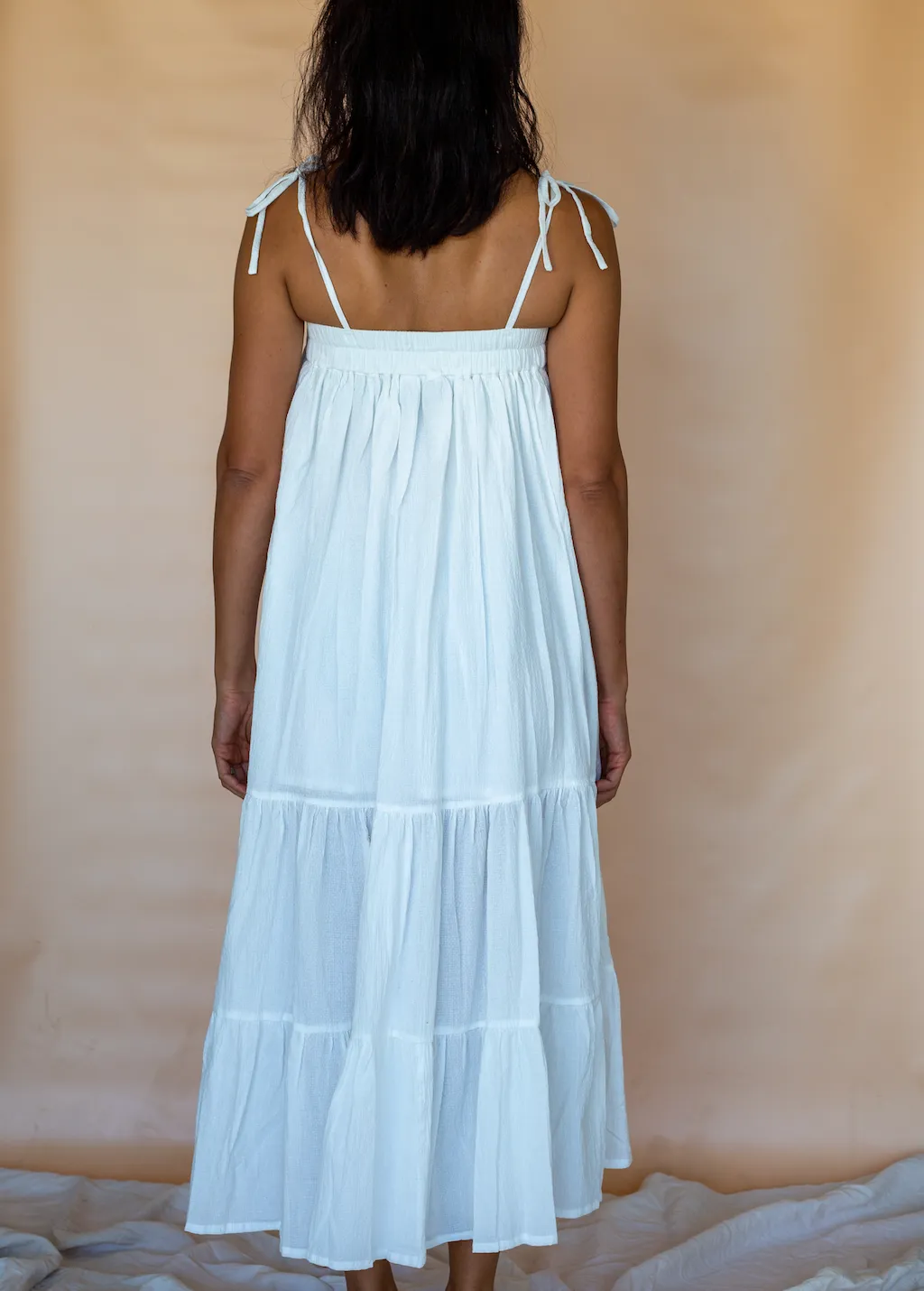 Juliet Dress - White Dobby