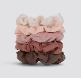 KITSCH ASSORTED TEXTURED SCRUNCHIES 5PK