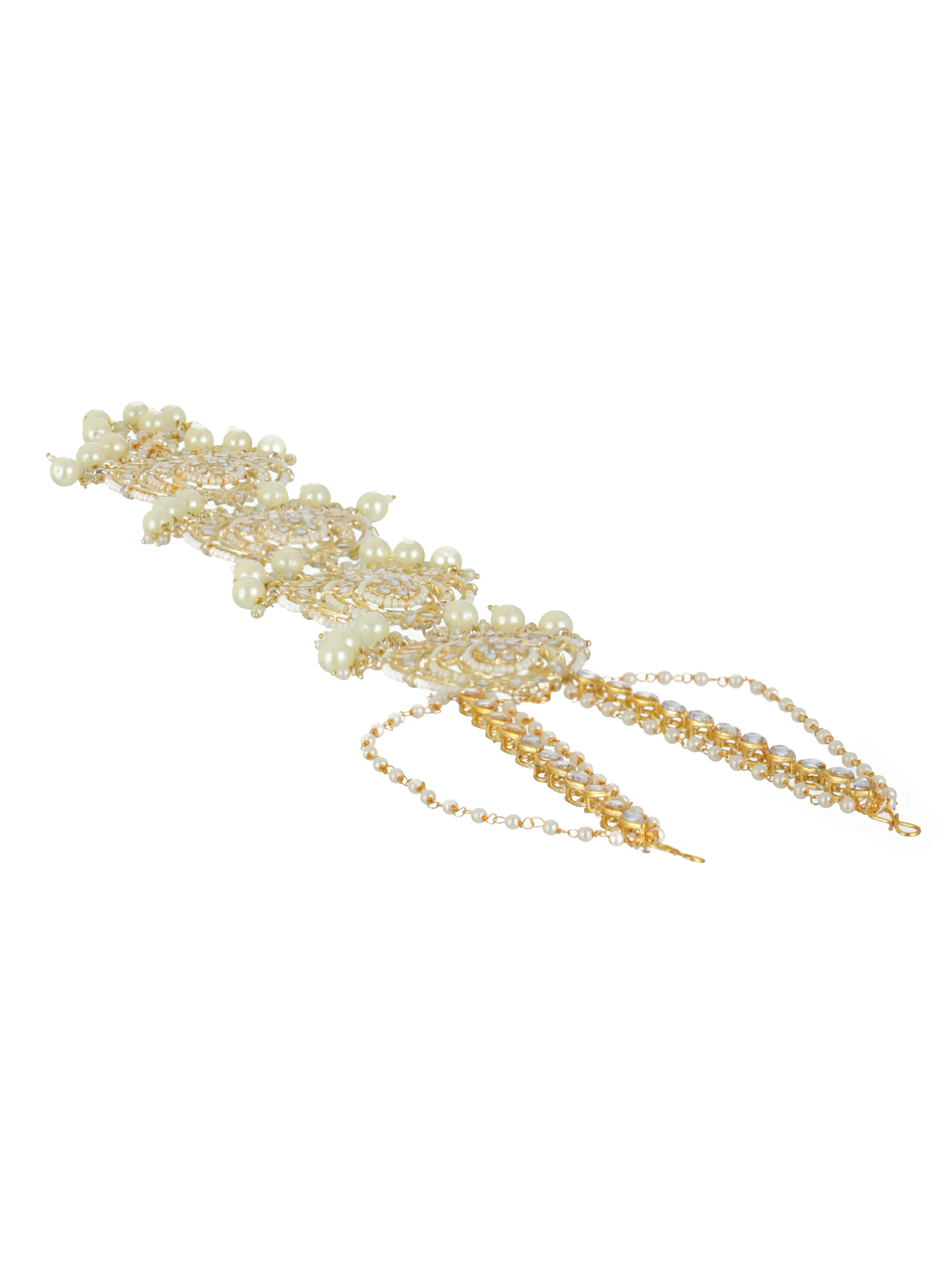 Kundan Studded & Pearl Beaded Choti Hair Accessories