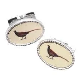 Laksen Enamel Pheasant Cuff Links