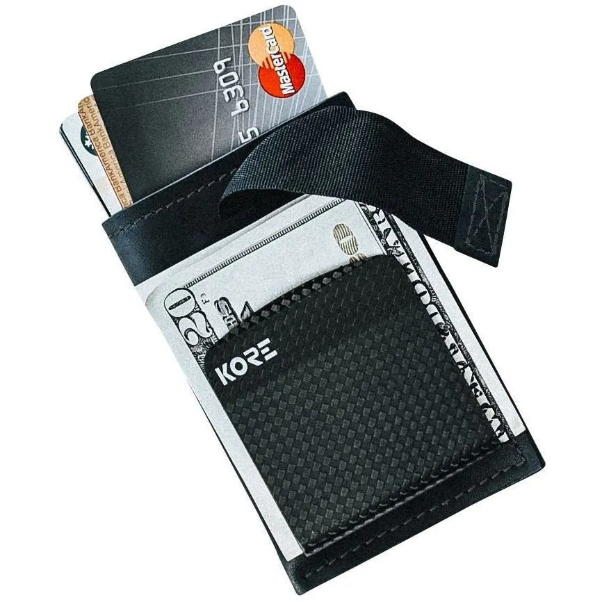 LEATHER SLIM WALLET & CARBON FIBER MONEY CLIP