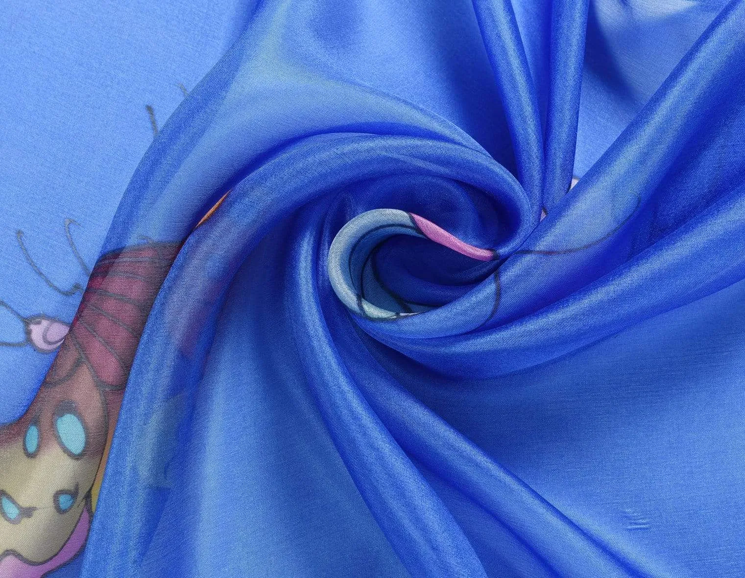 Long Hand Painted Silk Scarf - Butterfly