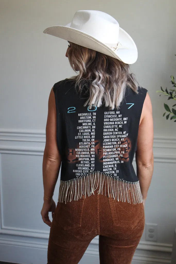 Luke Bryan Rhinestone Fringe Tank