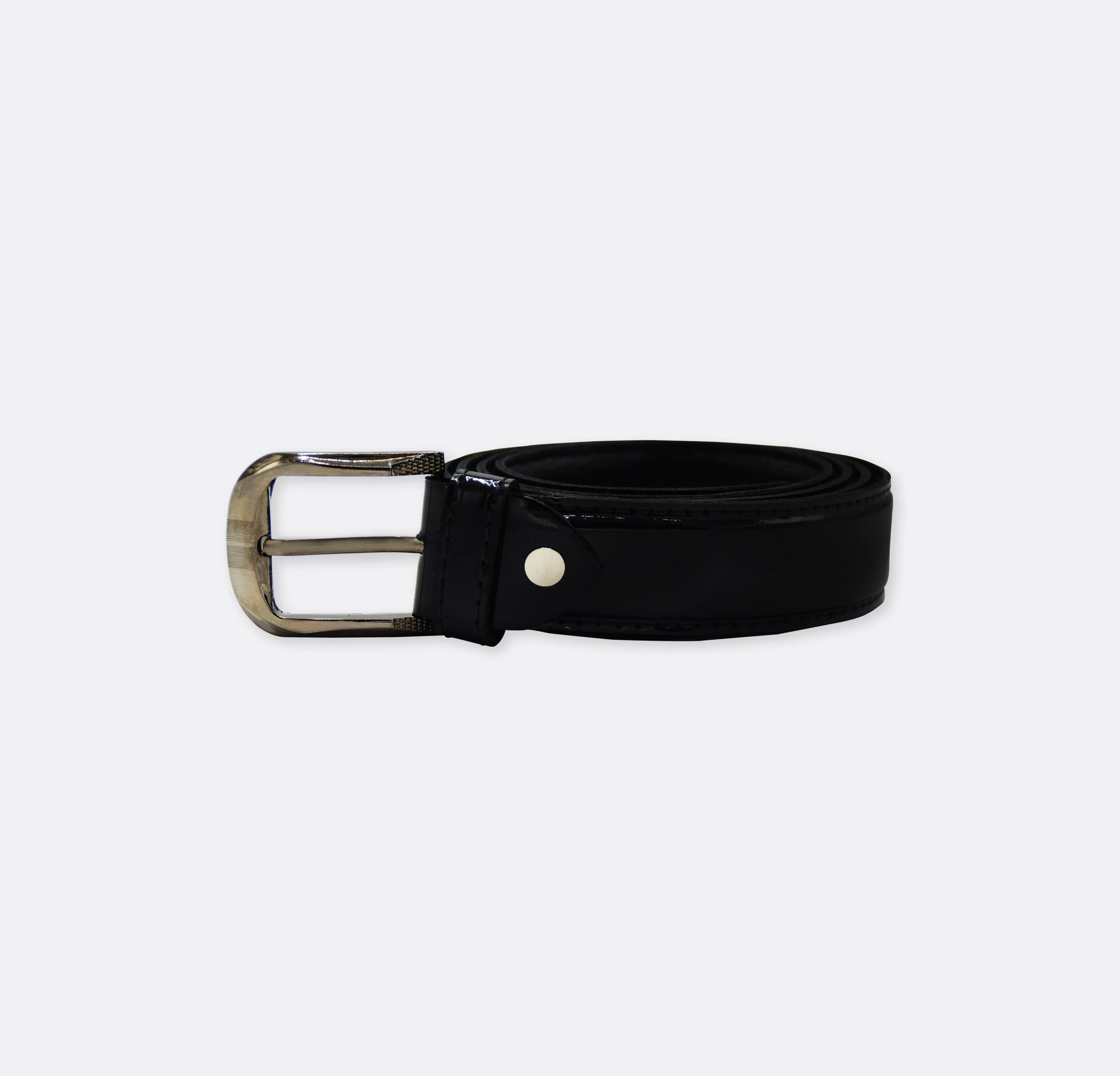 Luxury black leather belt