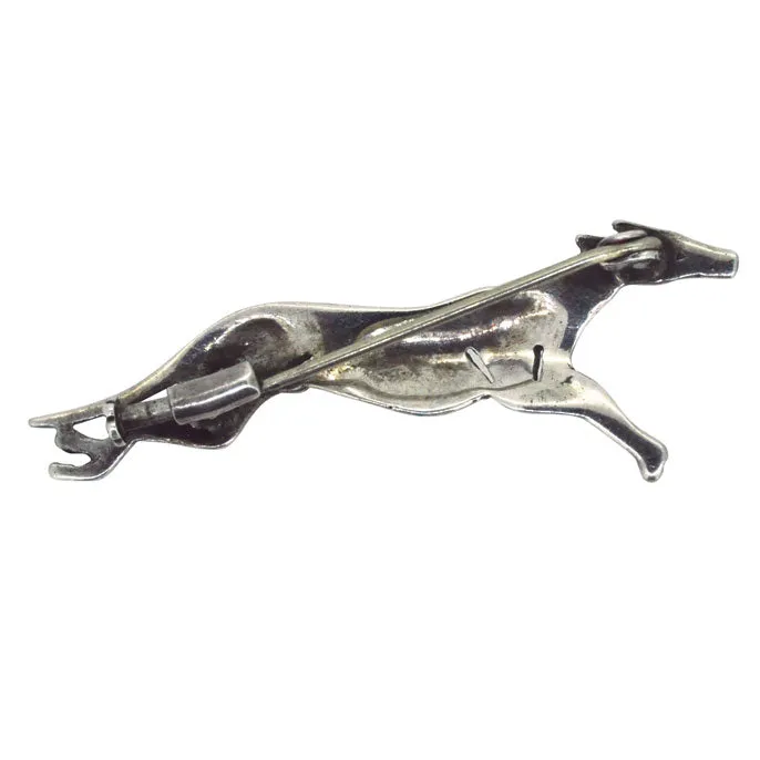 Marcasite Greyhound Brooch