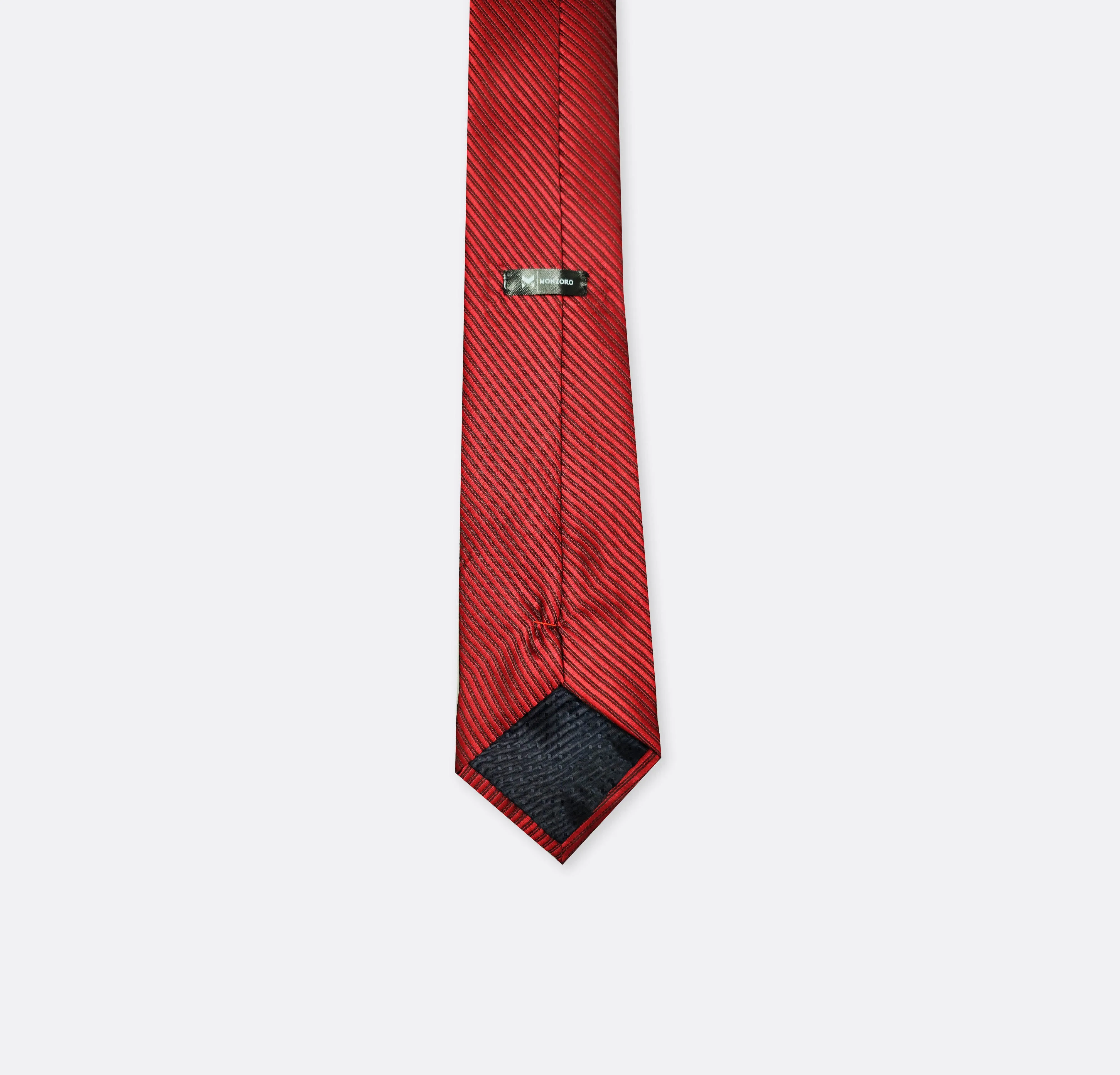 METALLIC Maroon DIAGONAL STRIPED NECK TIES