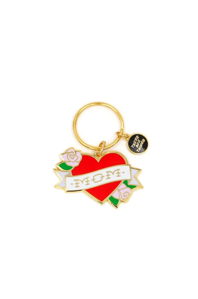 Mom Tattoo Enamel Keychain (2.25" x 1.25")