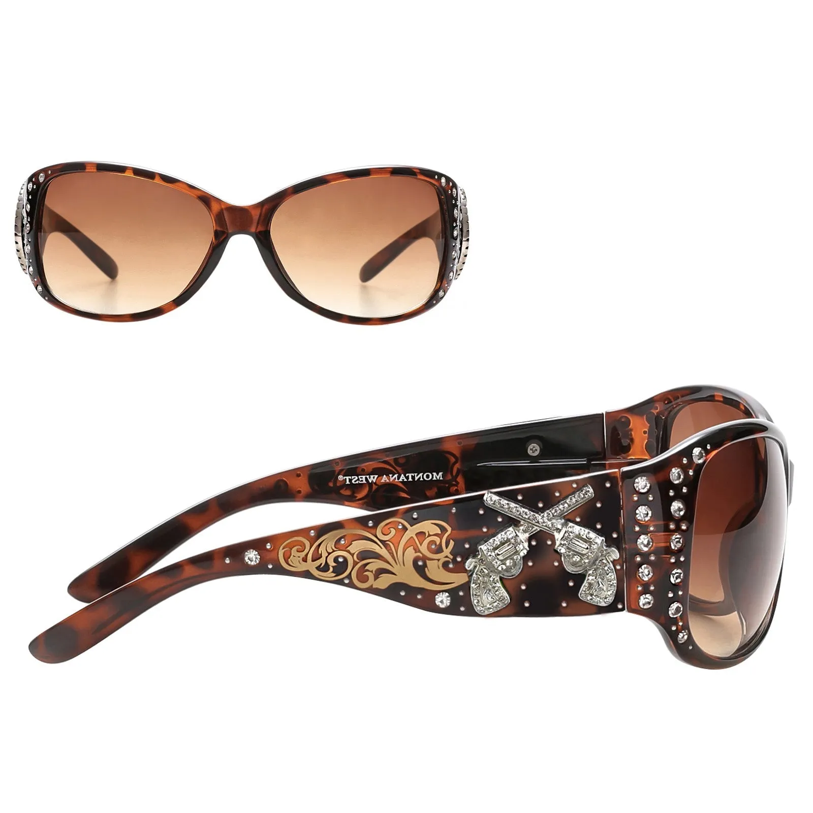 Montana West Double Pistol Sunglasses For Women