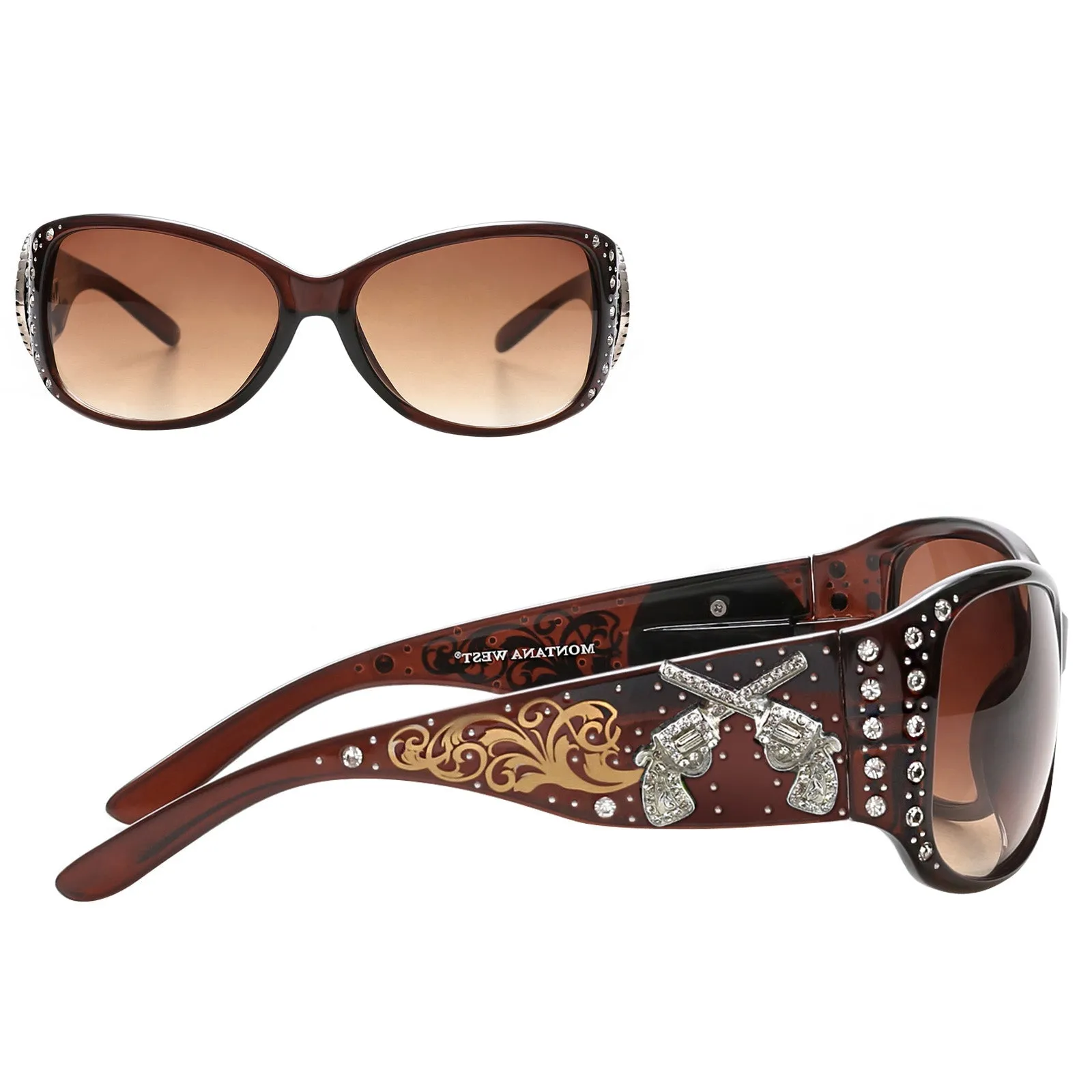 Montana West Double Pistol Sunglasses For Women