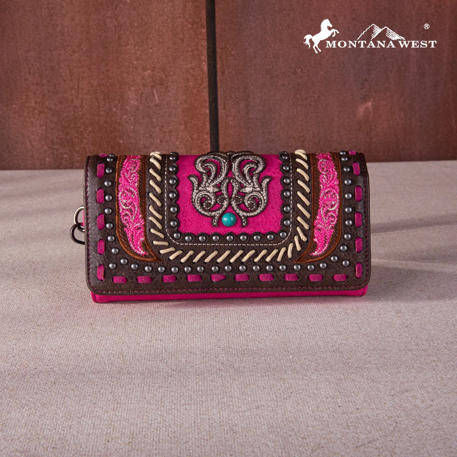 MW1256-W002 Montana West Embroidered Collection Wallet