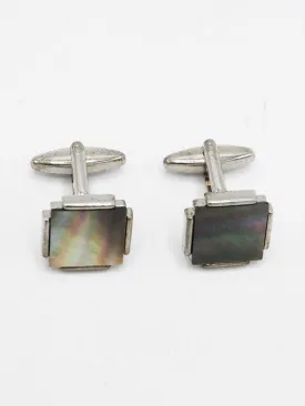 Nabeel Aqeel Cufflink Gold Multi Color Square