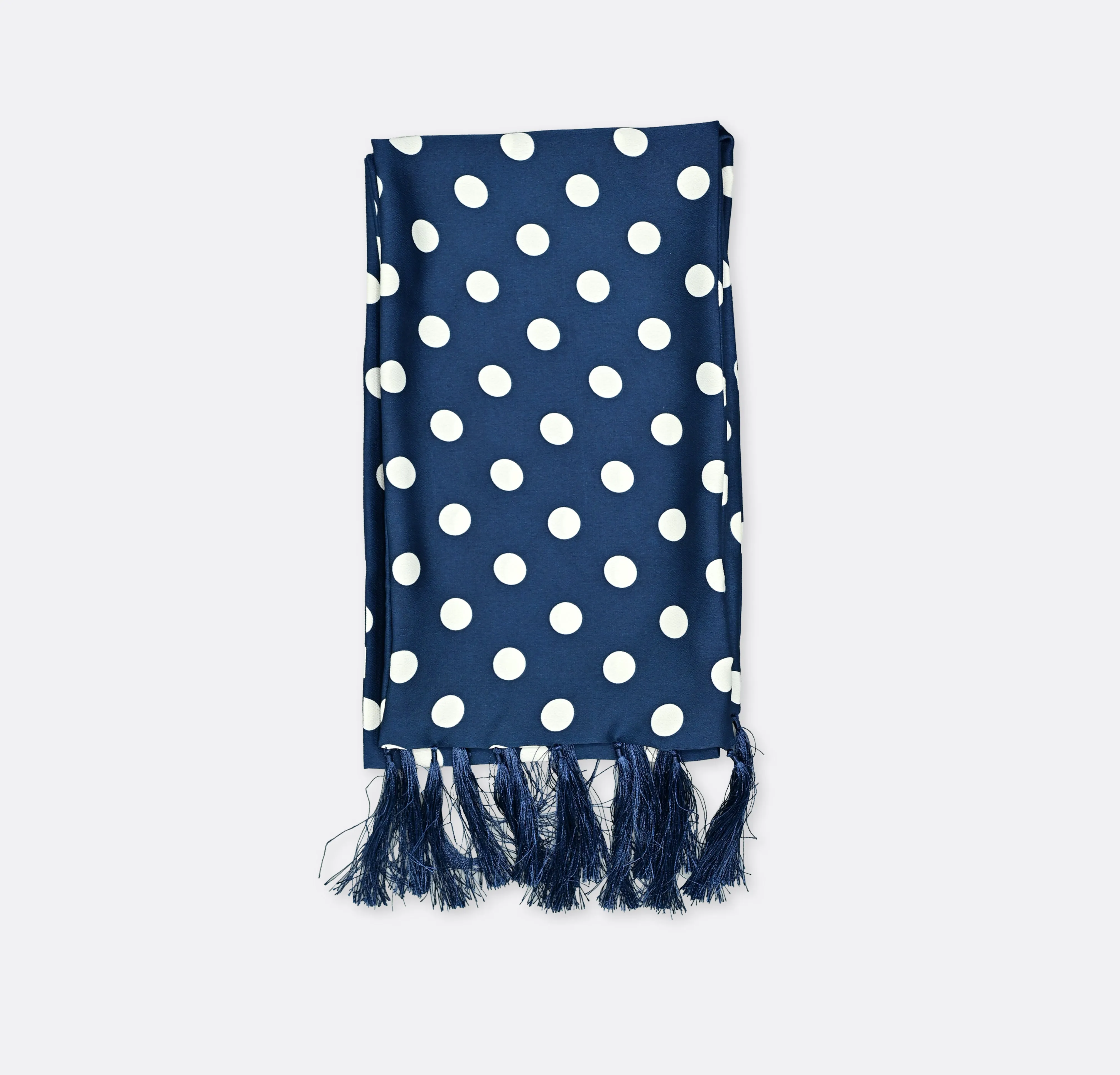 Navy Polka - Silk Men Scarves