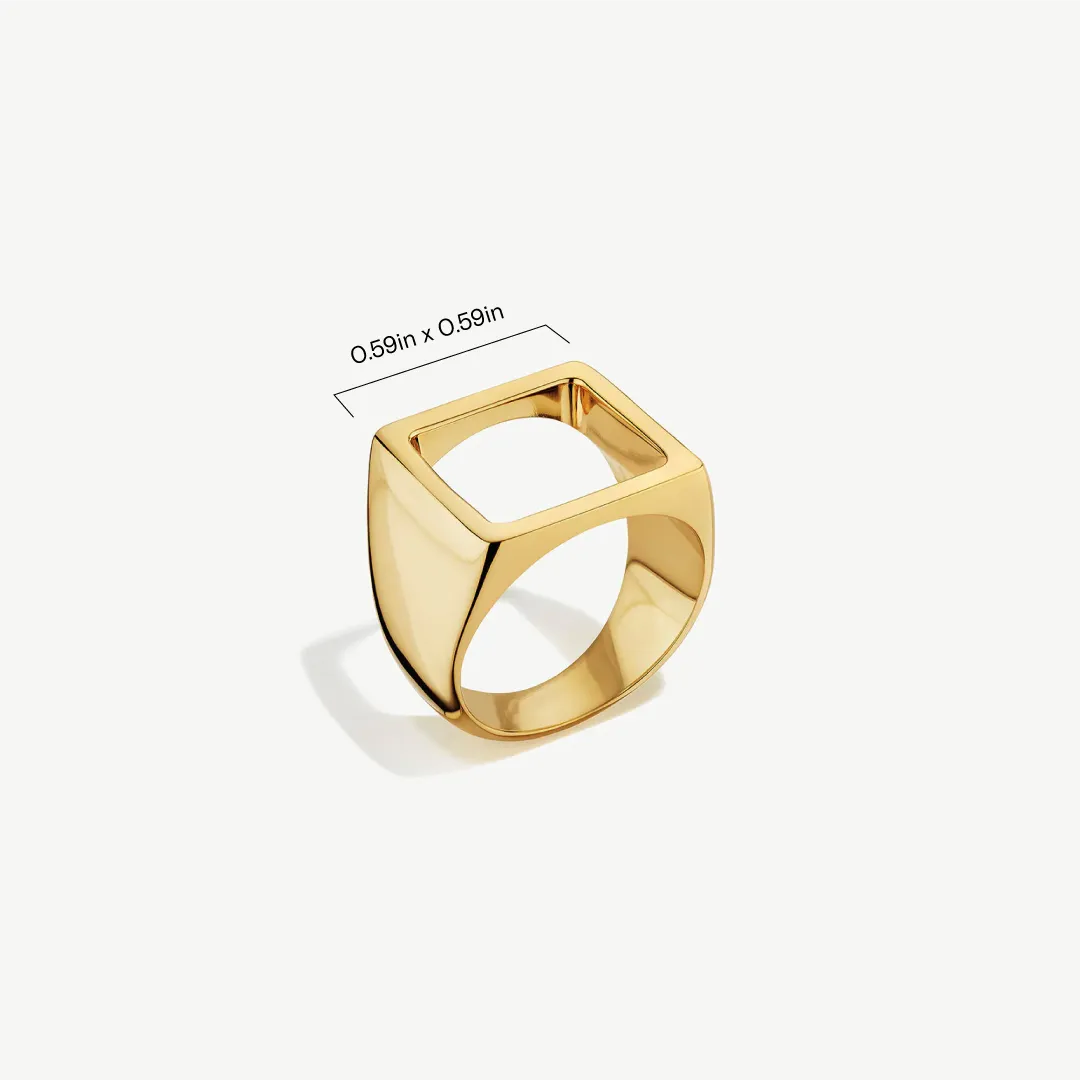 Open Square Statement Ring