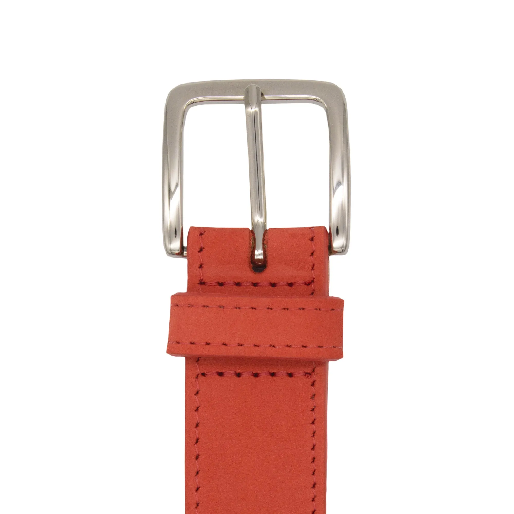 Orange leather belt