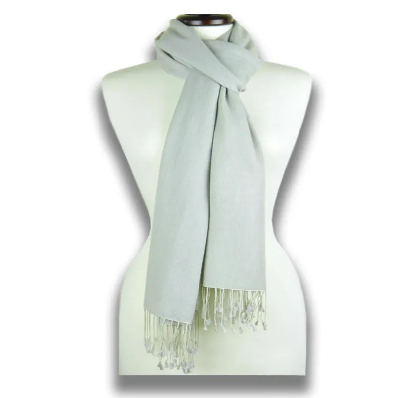 PASHMINA SCARF - Silver - 78x28"