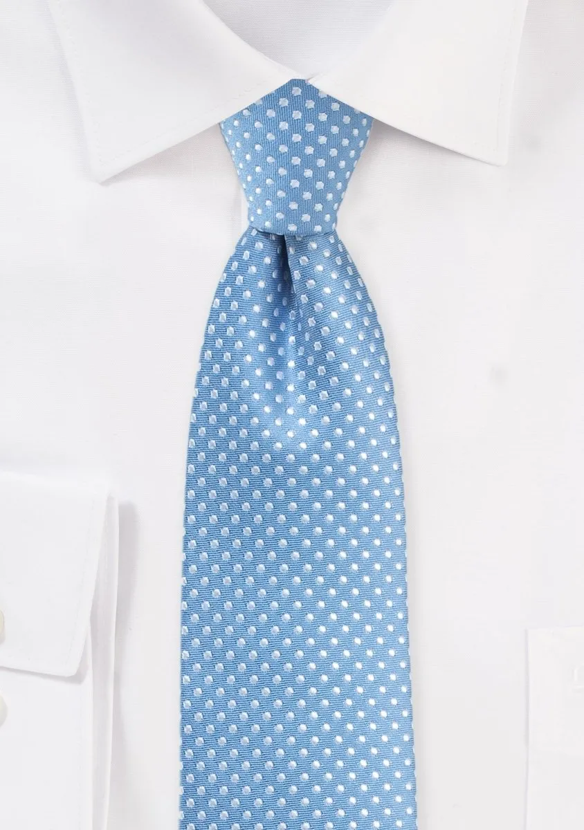 Periwinkle Pin Dot Necktie