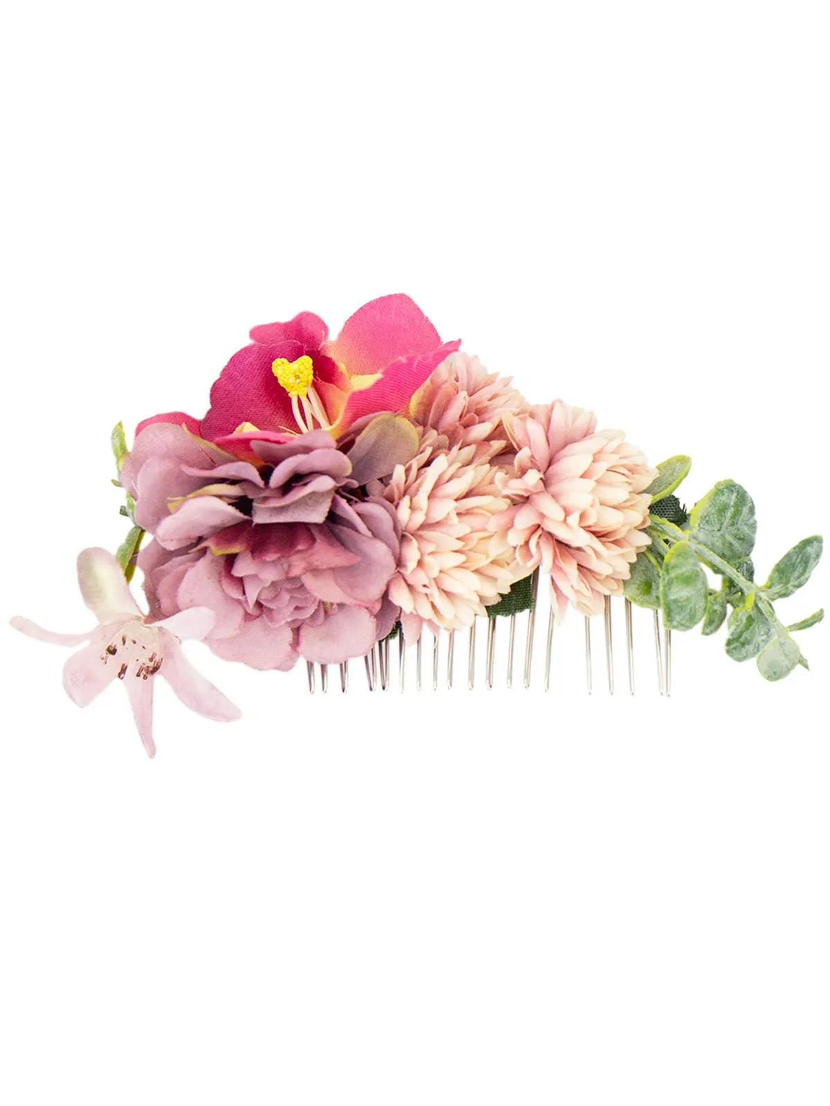 Pink & Lilac Vintage Style Hair Flower Comb