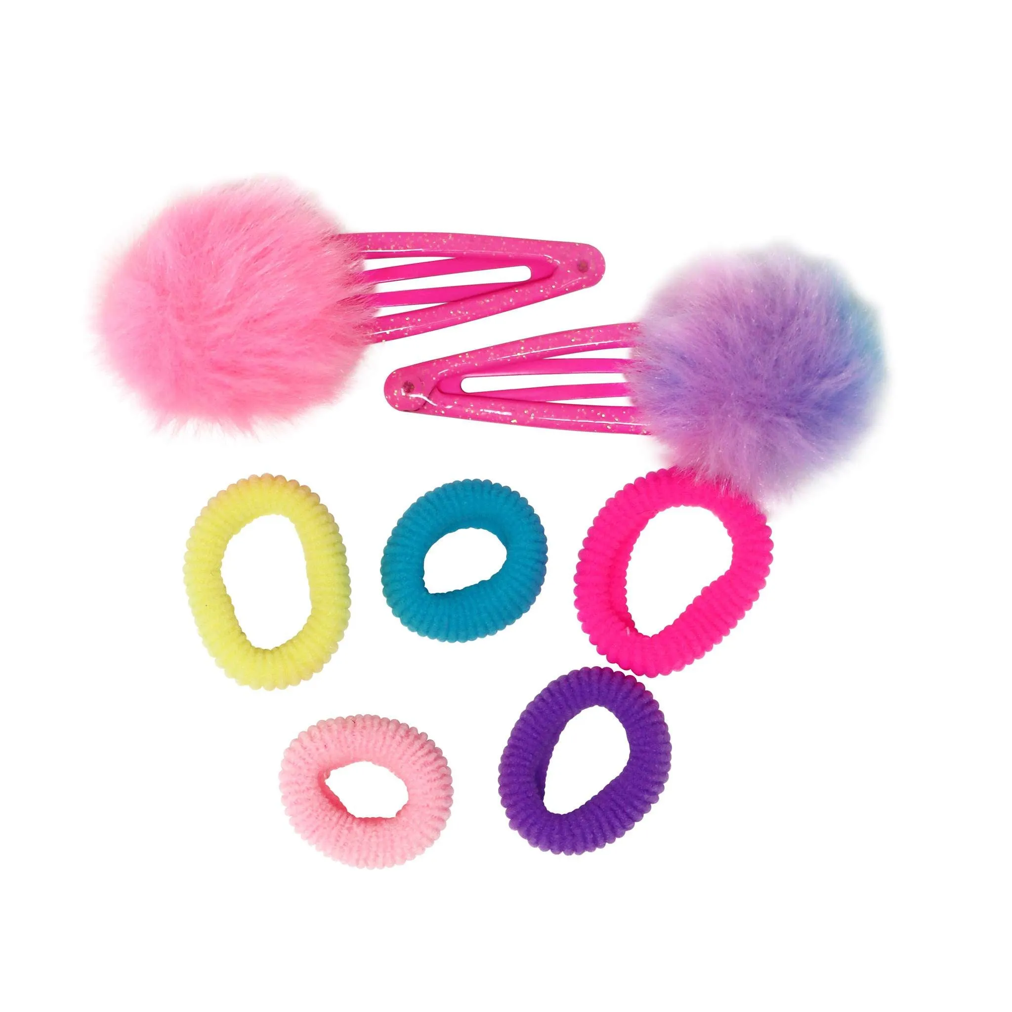 Pom Pom Hair Clips & Elastics