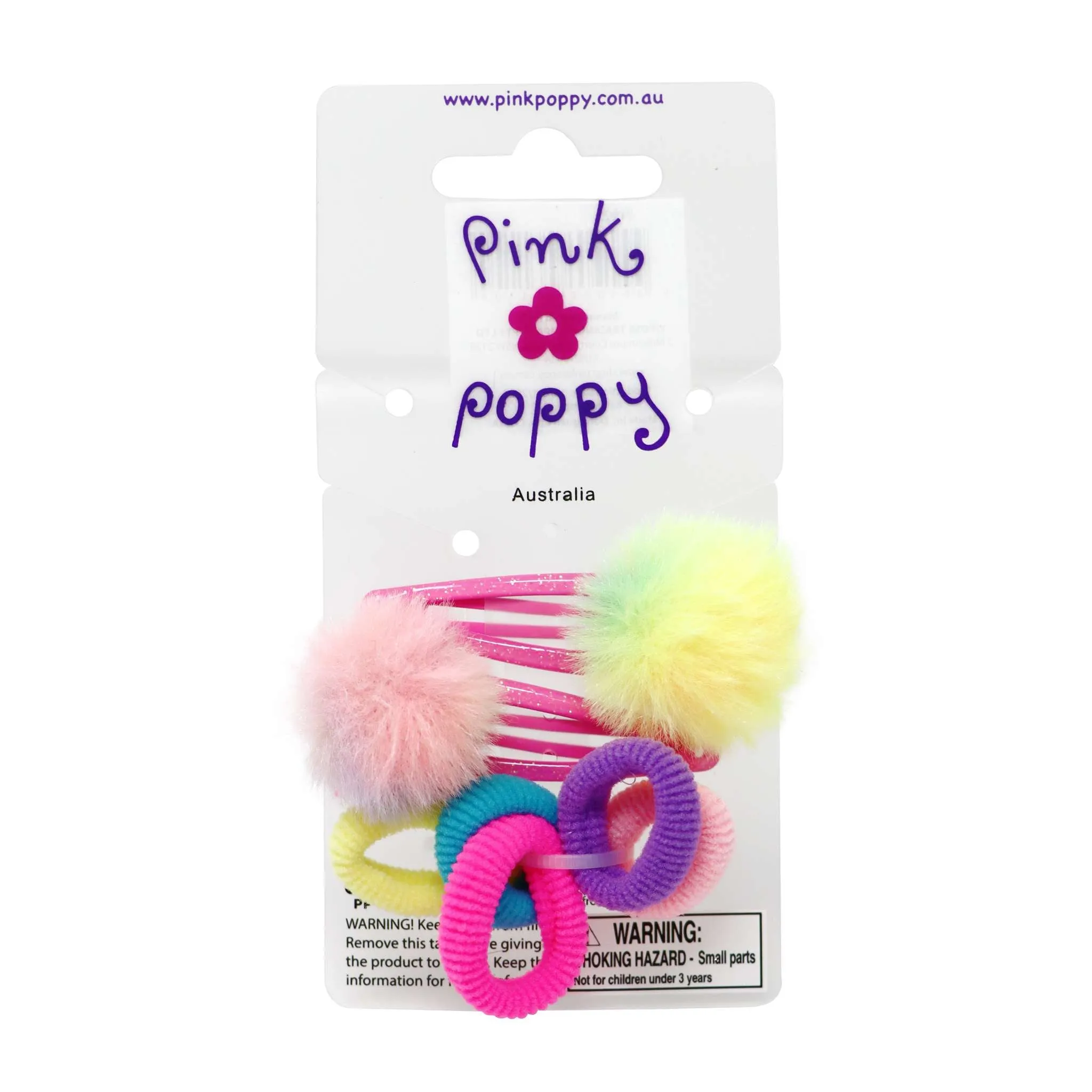 Pom Pom Hair Clips & Elastics