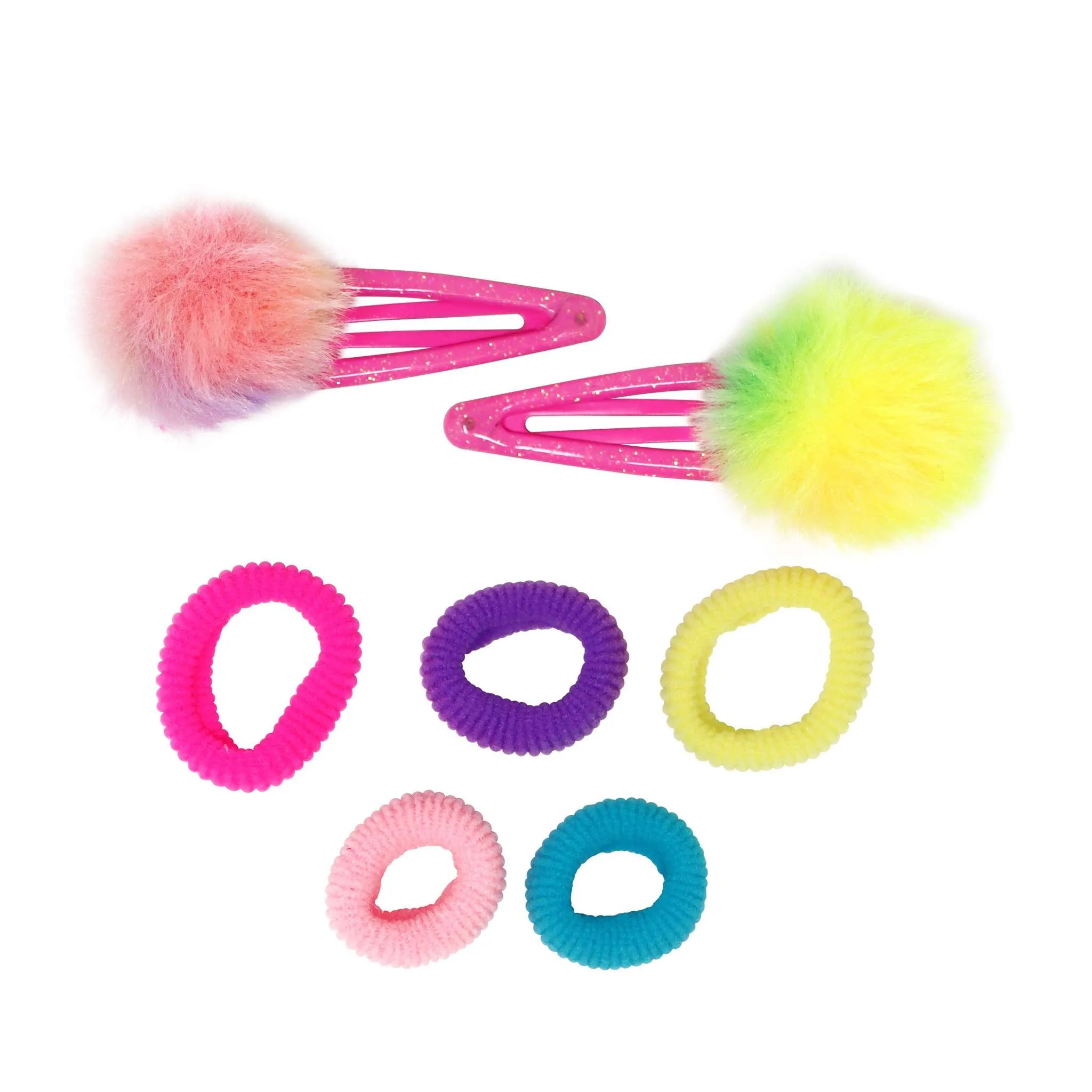 Pom Pom Hair Clips & Elastics