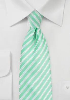 Pool Blue Summer Striped Necktie