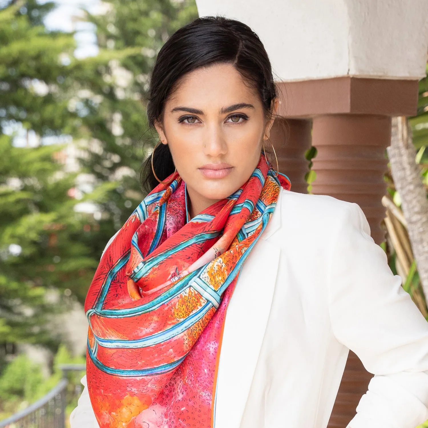 Rainbow Bridges - Square Silk Scarf