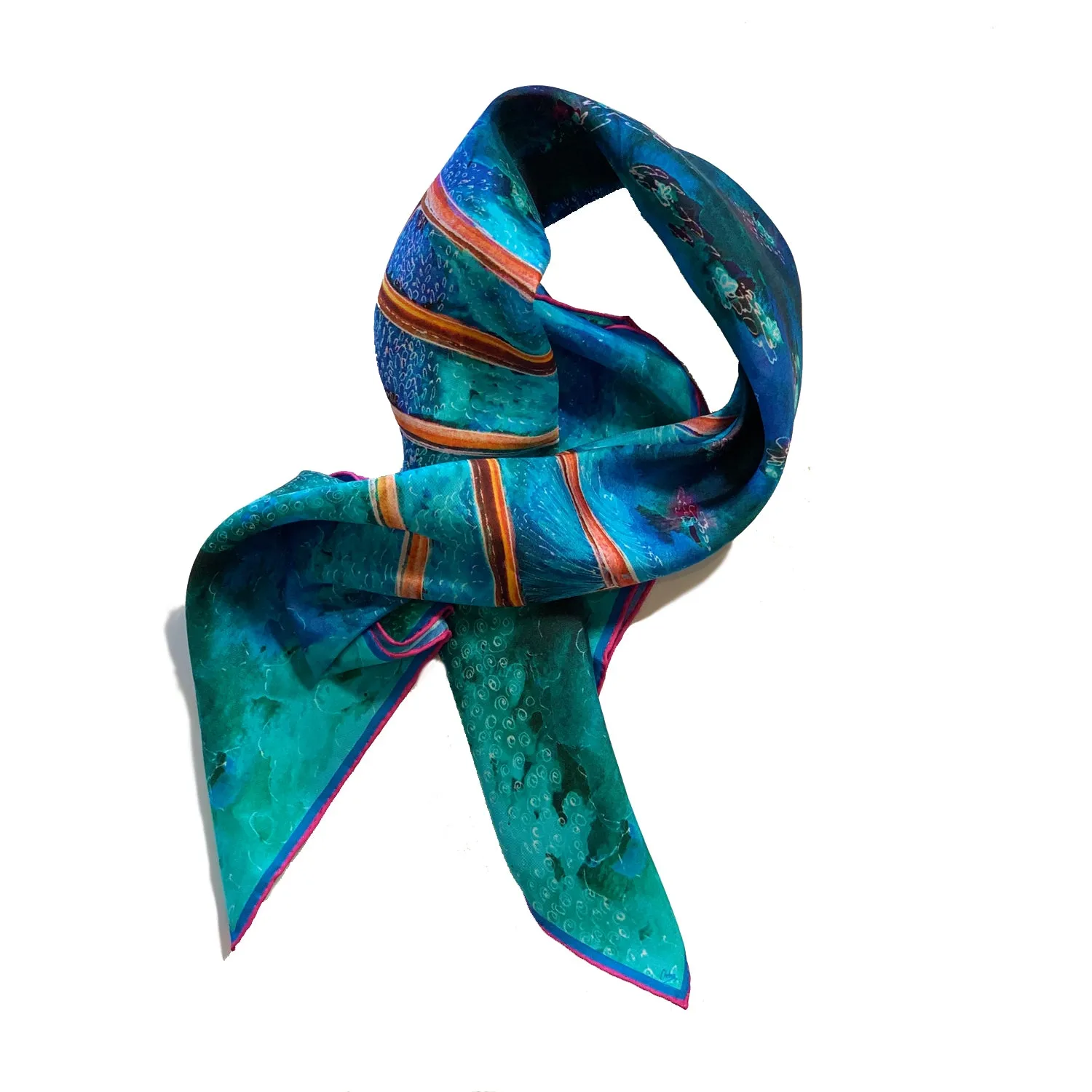 Rainbow Bridges - Square Silk Scarf